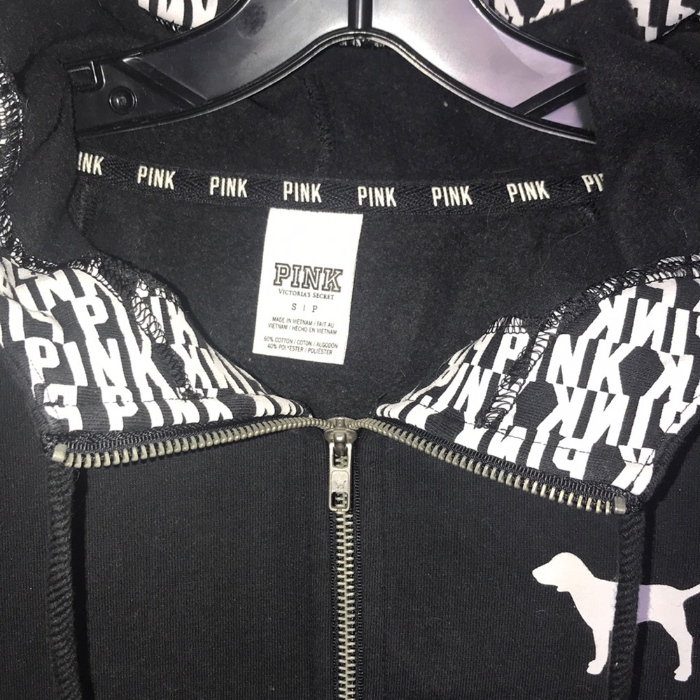 Pink Brand black zip hoodie - Picture 2 of 3
